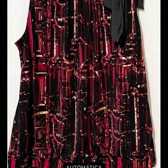 Worthington Halter tie sleeveless blouse in Medium size multi color - Picture 5 of 7